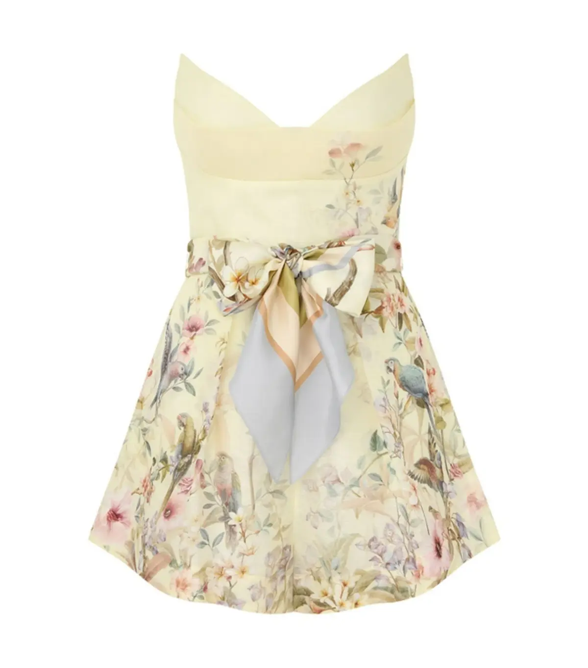 Zimmermann Rebellion Fitted Playsuit Lemon Aviary 1 / AU 10 - Image 1