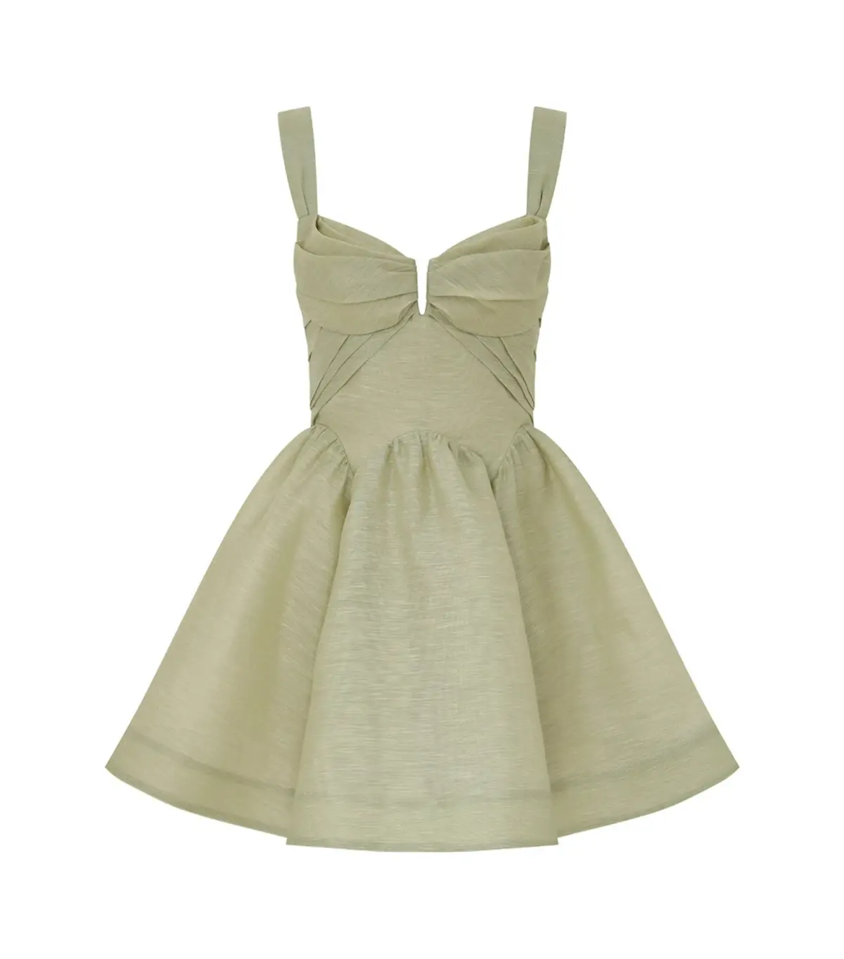 Zimmermann Rebellion Drape Mini Dress Palm 0 / AU 8 - Image 1