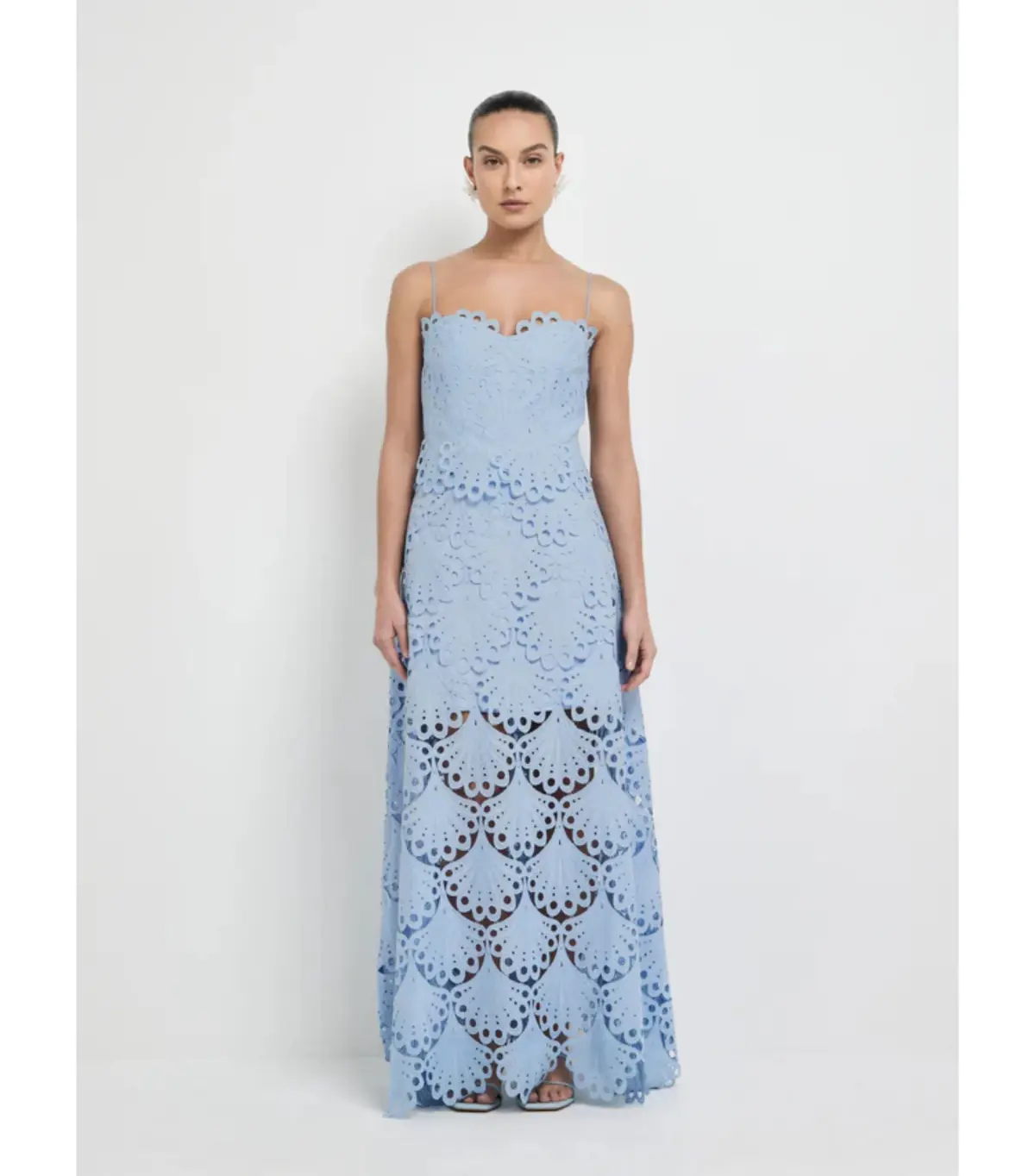 Sheike Ella Lace Maxi Dress Blue Size AU 18 - Image 1