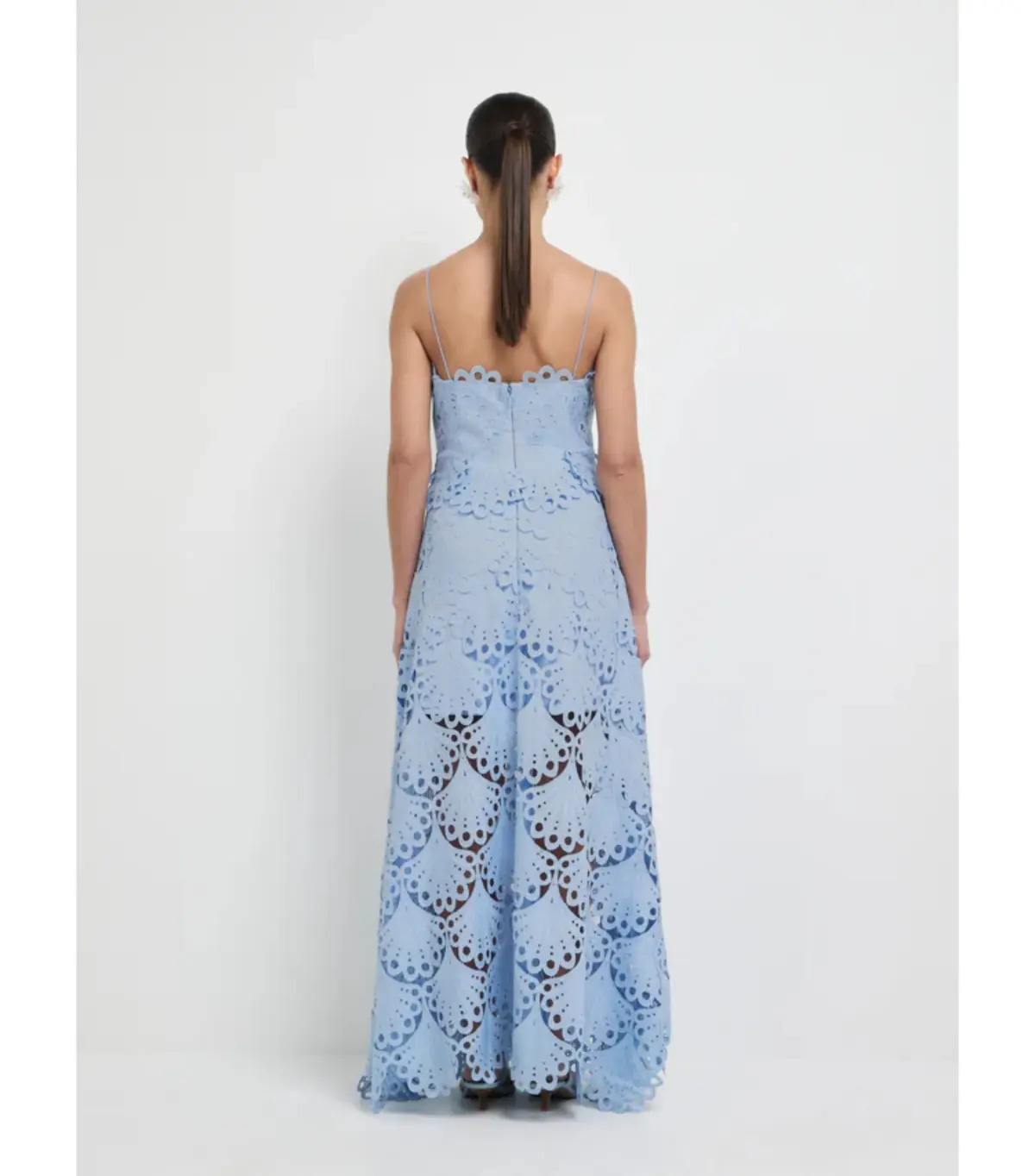 Sheike Ella Lace Maxi Dress Blue Size AU 18 - Image 2