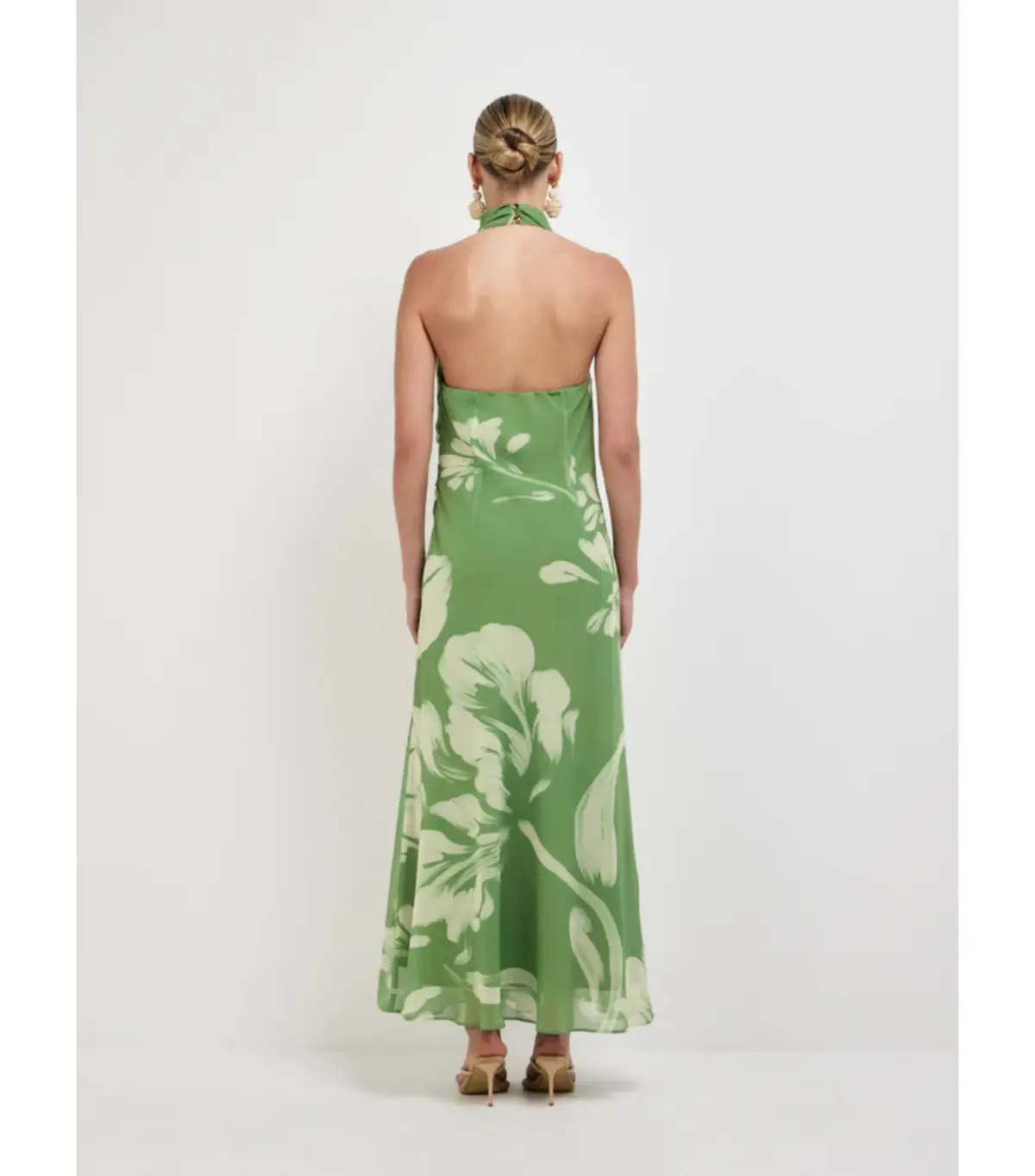 Sheike Mia Maxi Dress Green Print Size 18 - Image 3
