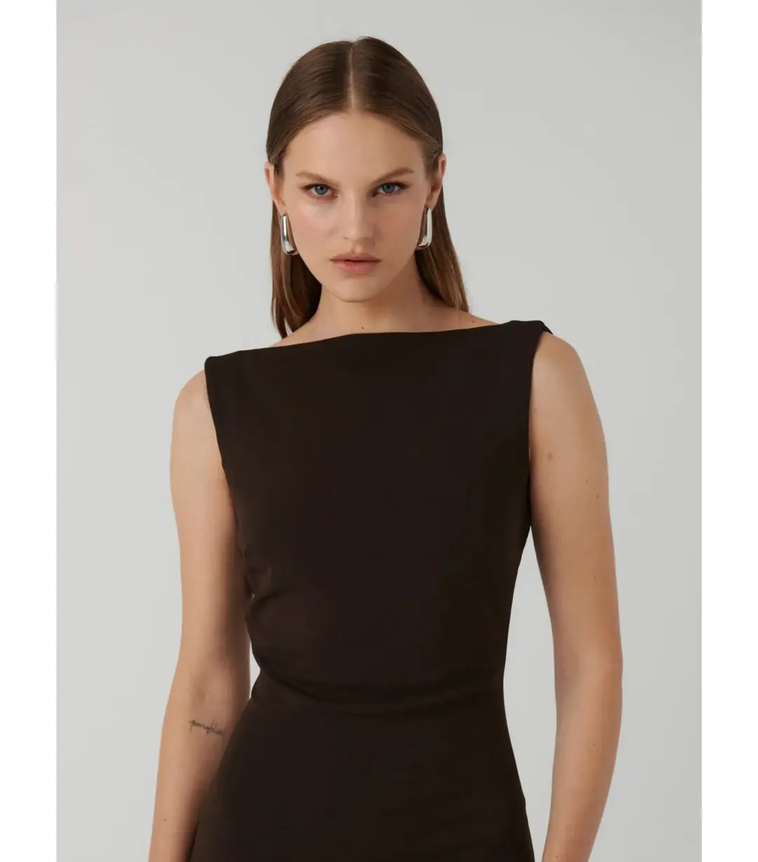 Effie Kats Verona Maxi Gown Coffee Brown Size M / AU 10 for rent on The Volte - main image