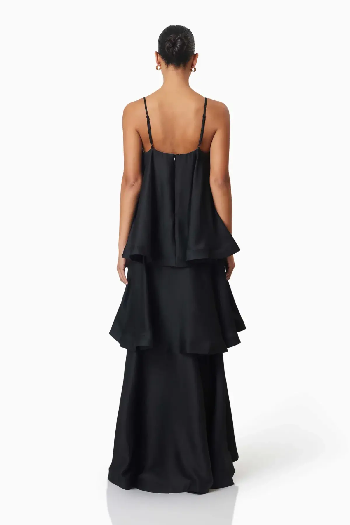 Elliatt Tilly Tiered Maxi Dress size 12 Black - Image 4