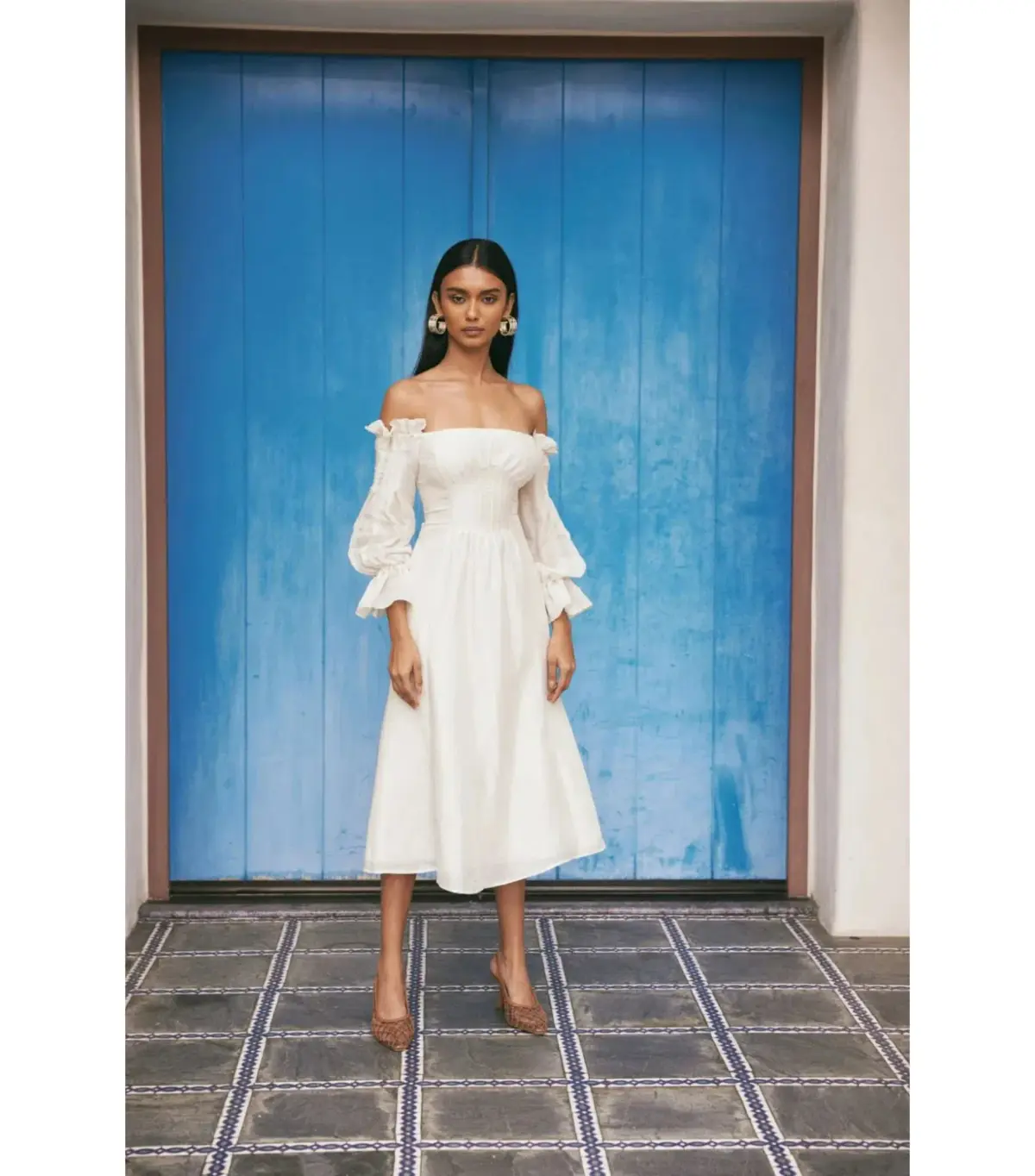 Cult Gaia Ida Midi Dress White Size AU 12 - Image 1