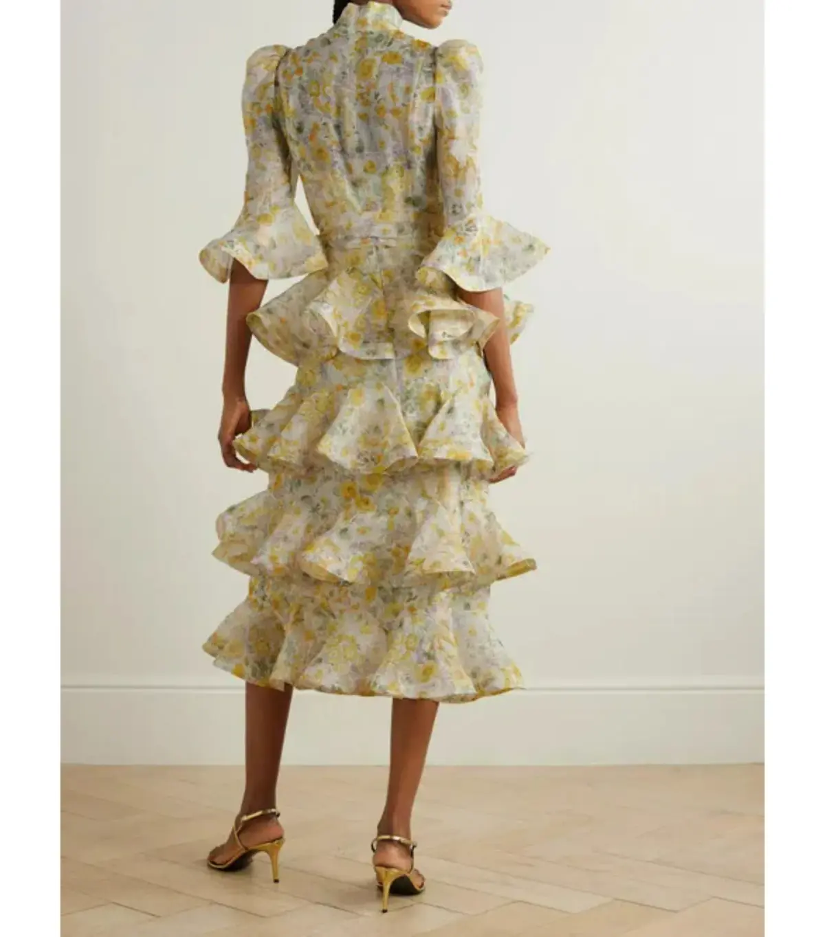 Zimmerman Harmony Tiered Midi Dress Citrus Garden Size 1 / AU 10  - Image 2