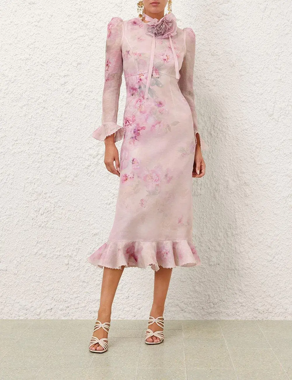 Zimmermann Crush Flower Midi Dress - Image 1