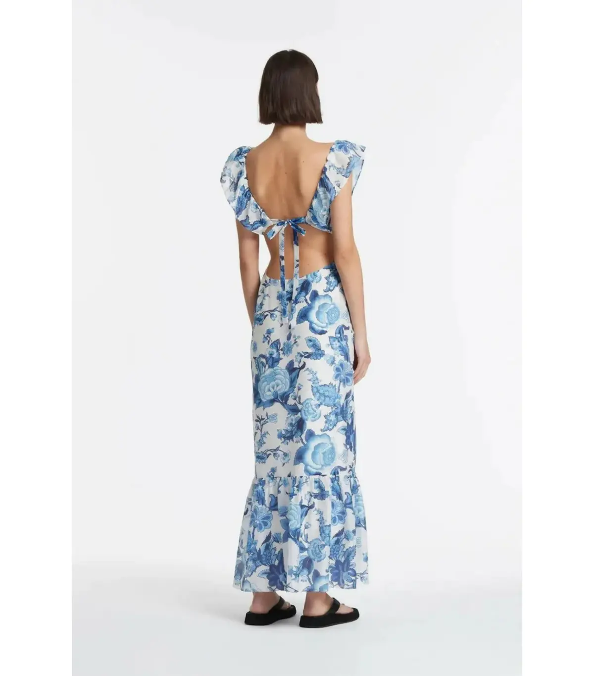Sir the label Amaris Frill Midi Dress Floral Size AU 6 - Image 3