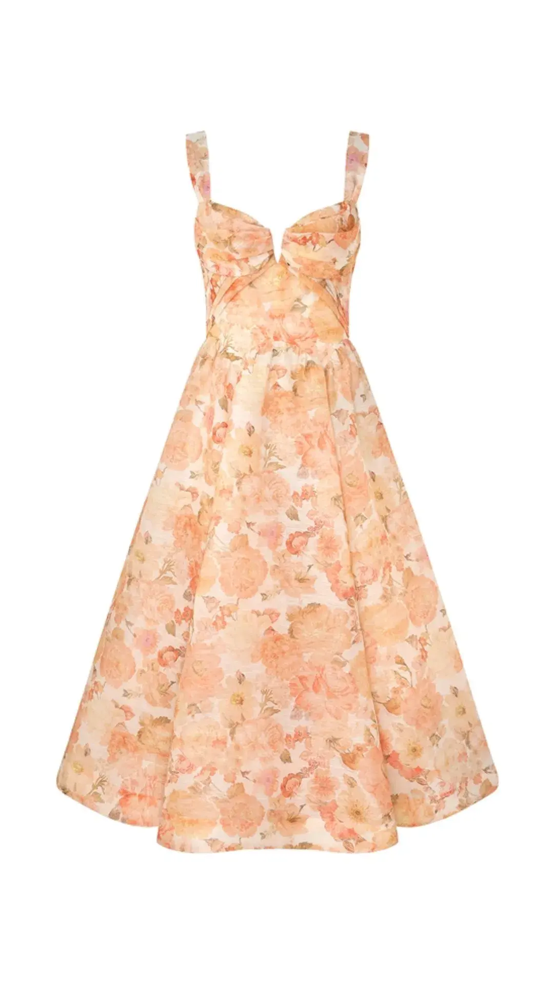Zimmermann Rebellion Drape Midi Dress in Golden Bloom Size 1 (10) - Image 1
