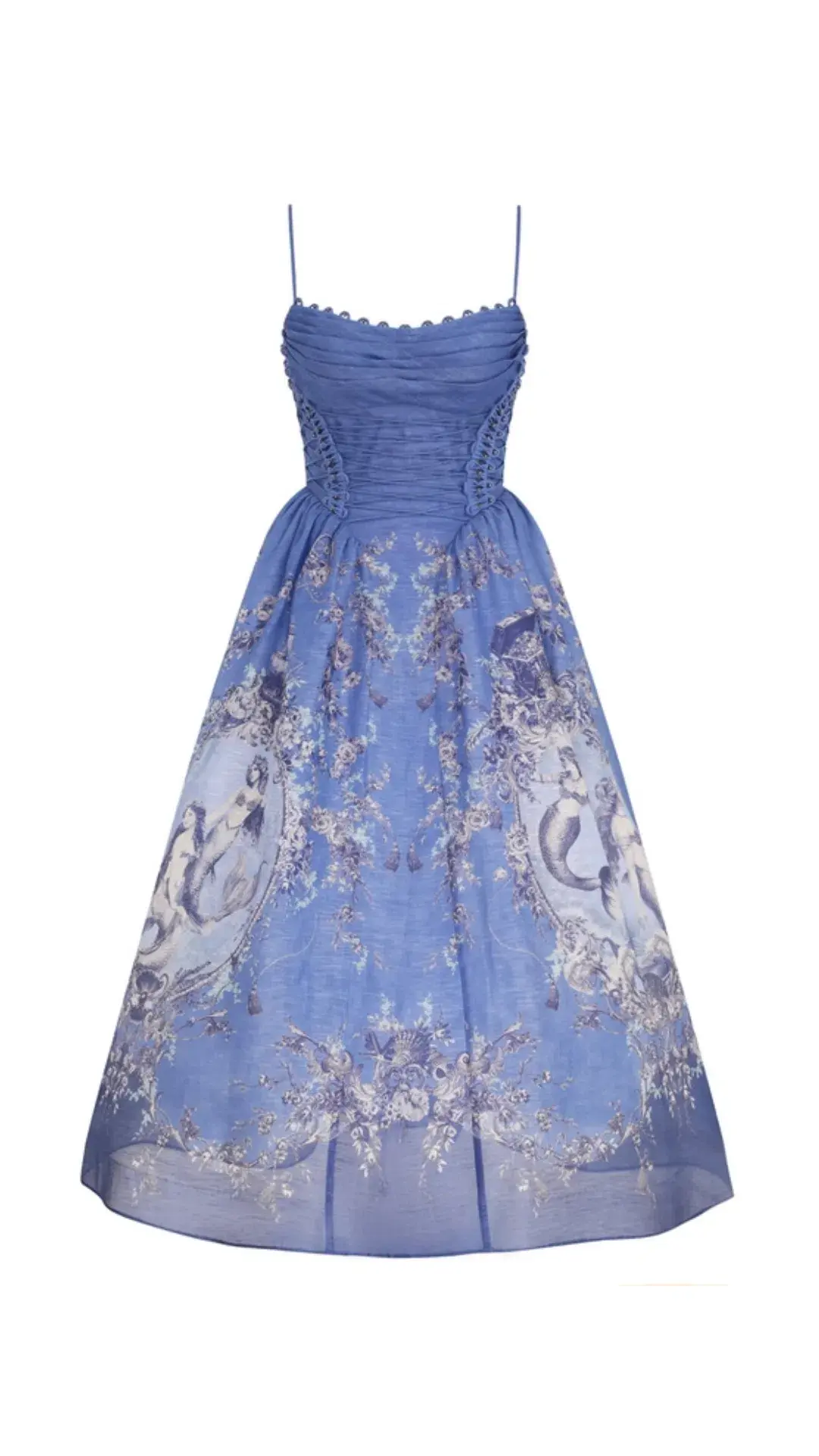 Zimmermann Rebellion Beaded Picnic Dress in Blue Mermaid Size 1 (10) - Image 1