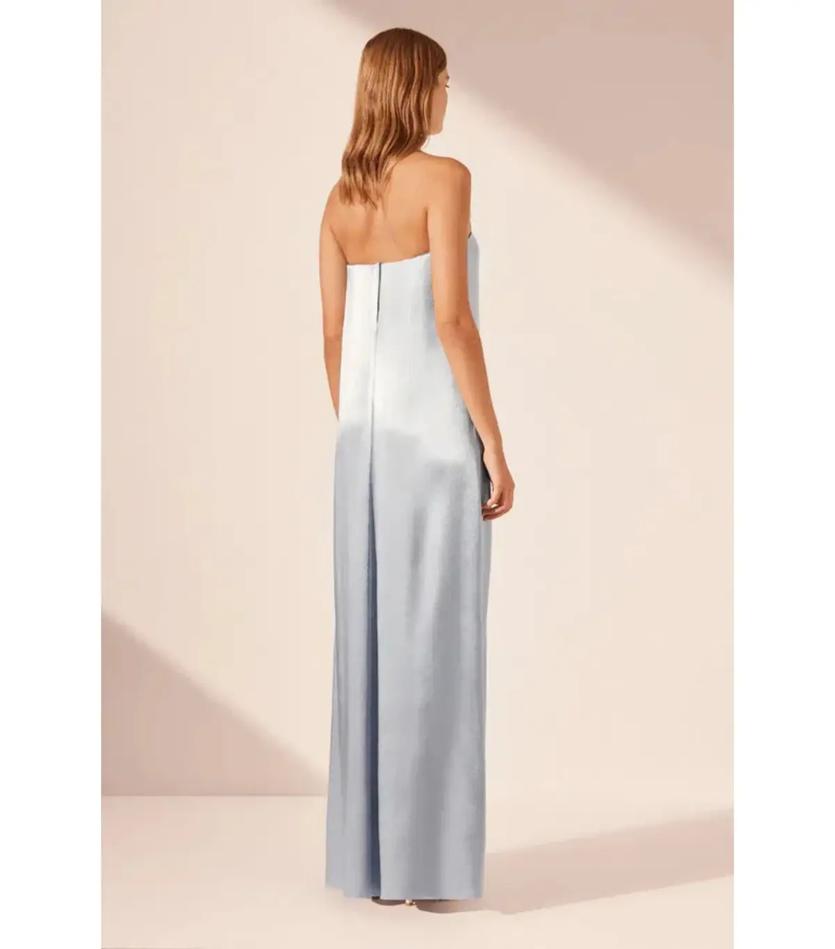Shona Joy La Lune Strapless Column Maxi Dress Powder Blue Size AU 10 - Image 5