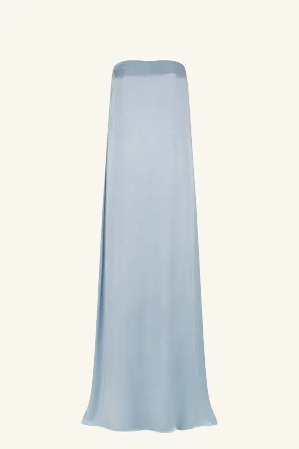 la lune strapless column maxi dress - powder blue - Image 7
