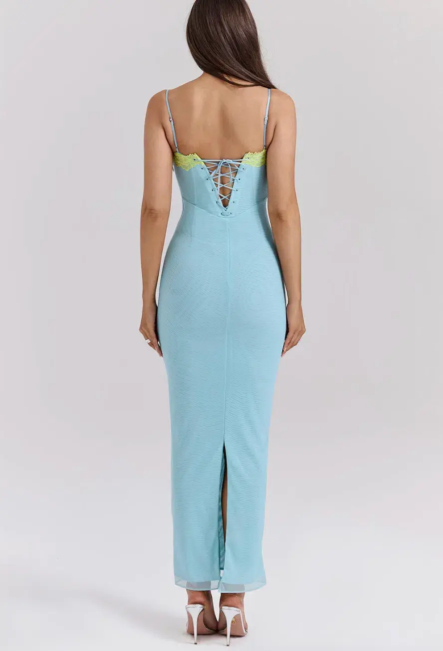 House of CB Ocean Blue Aiza Dress - Size S / AUS 6-8 - Image 3