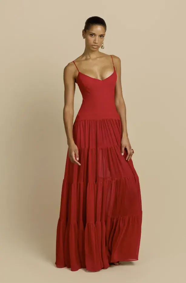 Arcina Ori DELPHINA DRESS RED Size M - Image 1