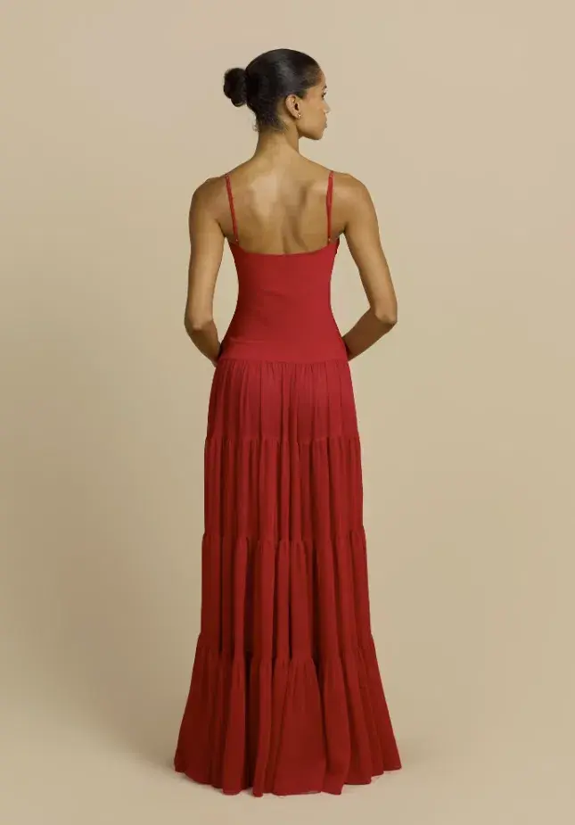 Arcina Ori DELPHINA DRESS RED Size M - Image 2