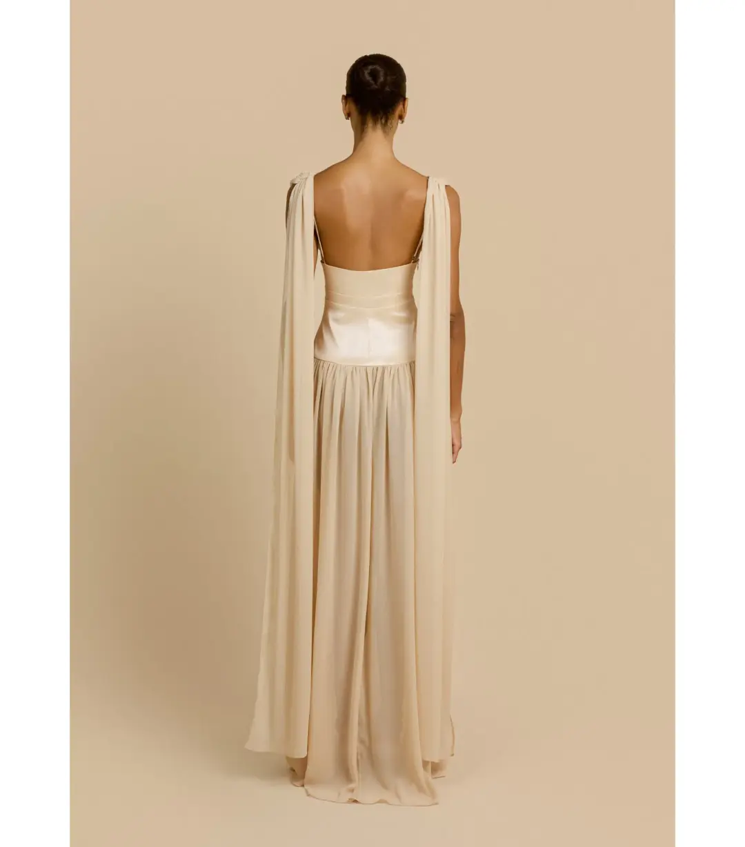 Arcina Ori Ramona Dress Champagne Size M / AU 10 for rent on The Volte - main image
