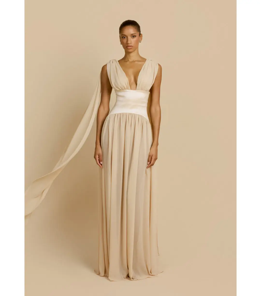 Arcina Ori Ramona Dress Champagne Size M / AU 10 for rent on The Volte - main image