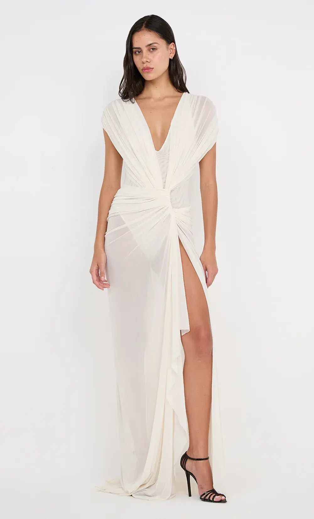 Bec & Bridge LEIA DRAPE GOWN Buttercream Size 10 - Image 1