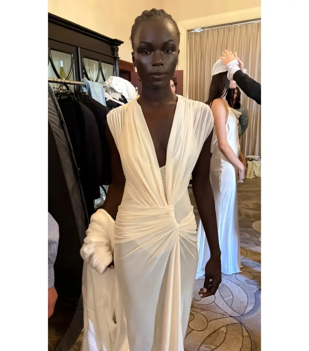 Bec & Bridge Leia Drape Maxi Gown Buttercream Size AU 12  for rent on The Volte - main image