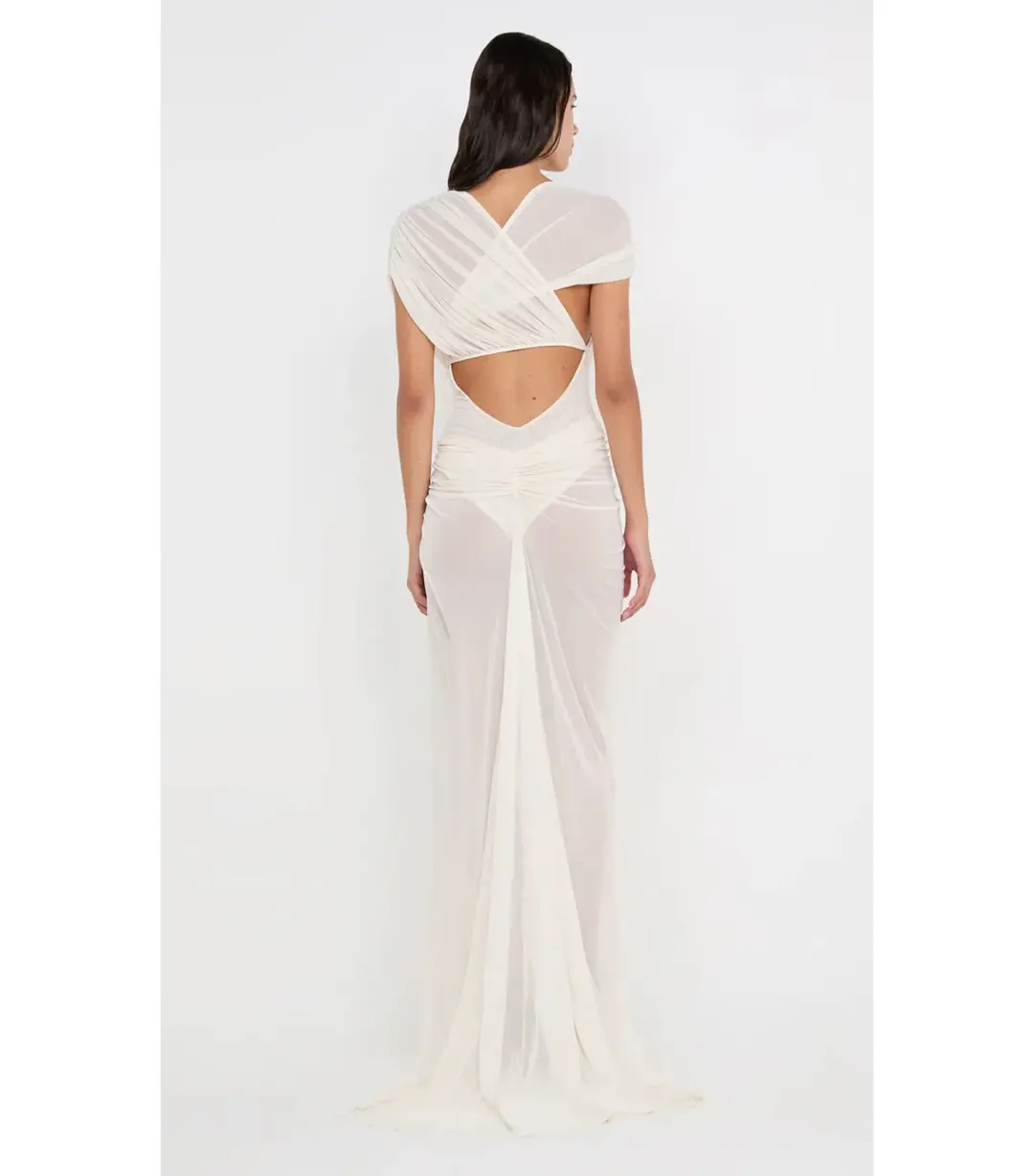 Bec & Bridge Leia Drape Maxi Gown Buttercream Size AU 12  for rent on The Volte - main image