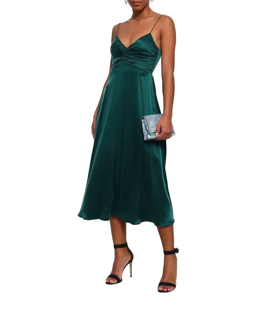 Zimmermann Rouche Slip Dress Green Size 1 / AU 10 - Image 1