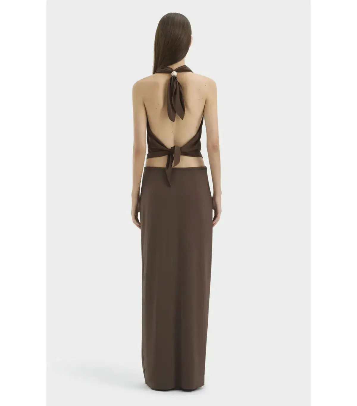 Sir the Label Rioja Halter Scarf Top and Mattheo Midi Skirt Brown Size 0 / AU 6 - Image 2
