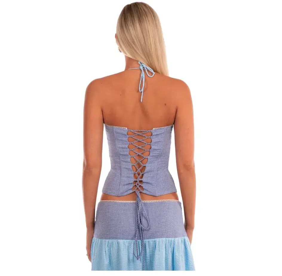 I Am Delilah Adeline Corset and Skirt Storm Blue Size AU 8  - Image 3