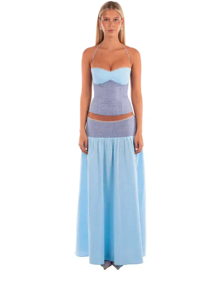 I Am Delilah Adeline Corset and Skirt Storm Blue Size AU 8  - Image 1