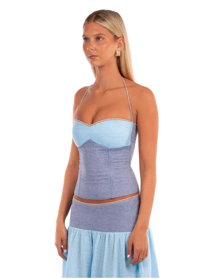 I Am Delilah Adeline Corset and Skirt Storm Blue Size AU 8  - Image 2