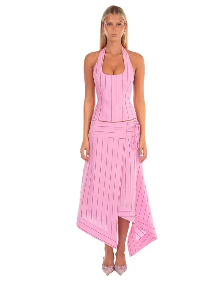 I am delilah, Sabrina Corset & skirt, Pink, Size 8  for rent on The Volte - main image