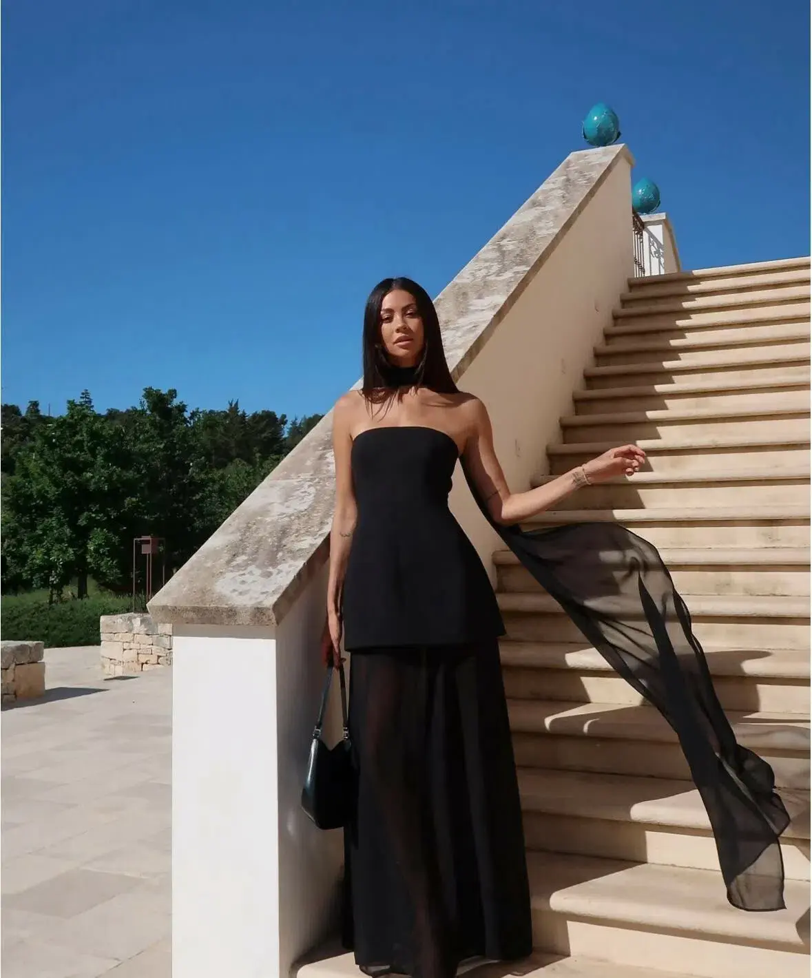 Sheike Marissa Dress in Black Size 8 - Image 1