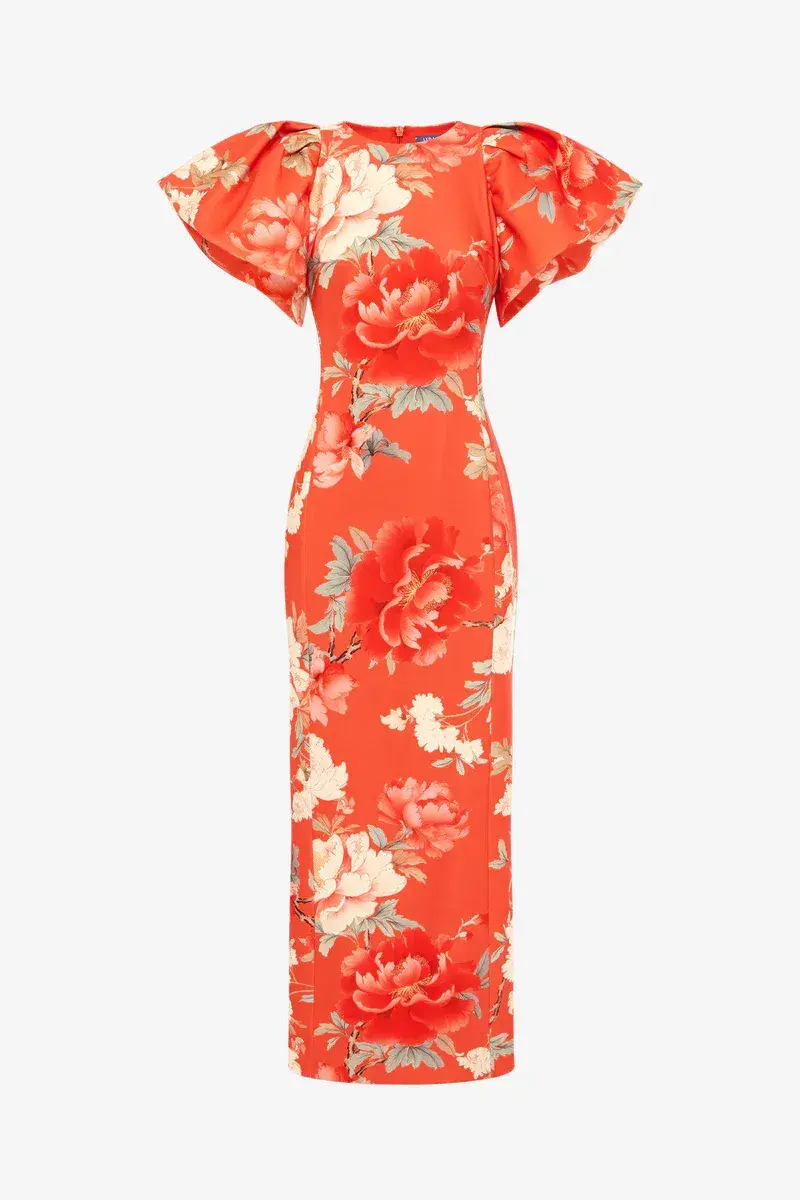 Lucinda saffron maxi dress size 14 for rent on The Volte - main image