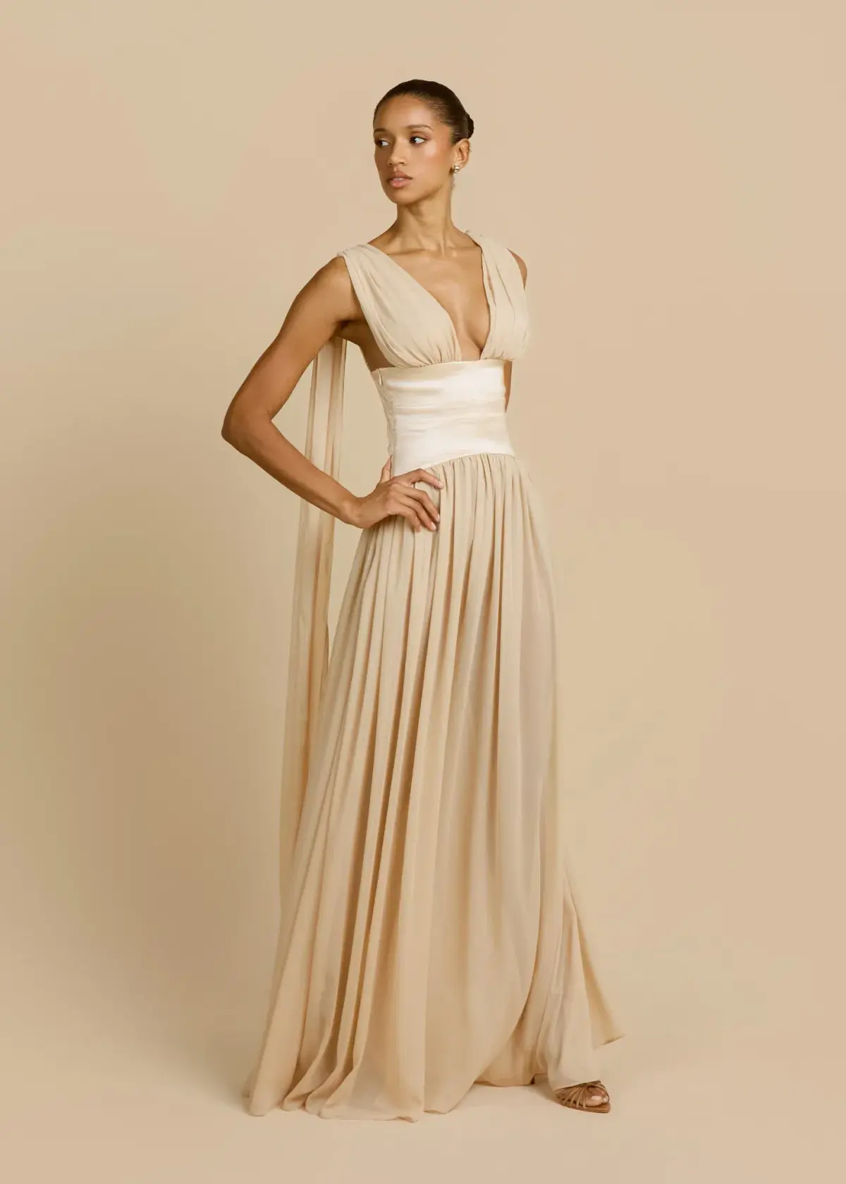 Arcina Ori Ramona Dress - Champagne Size S - Image 3