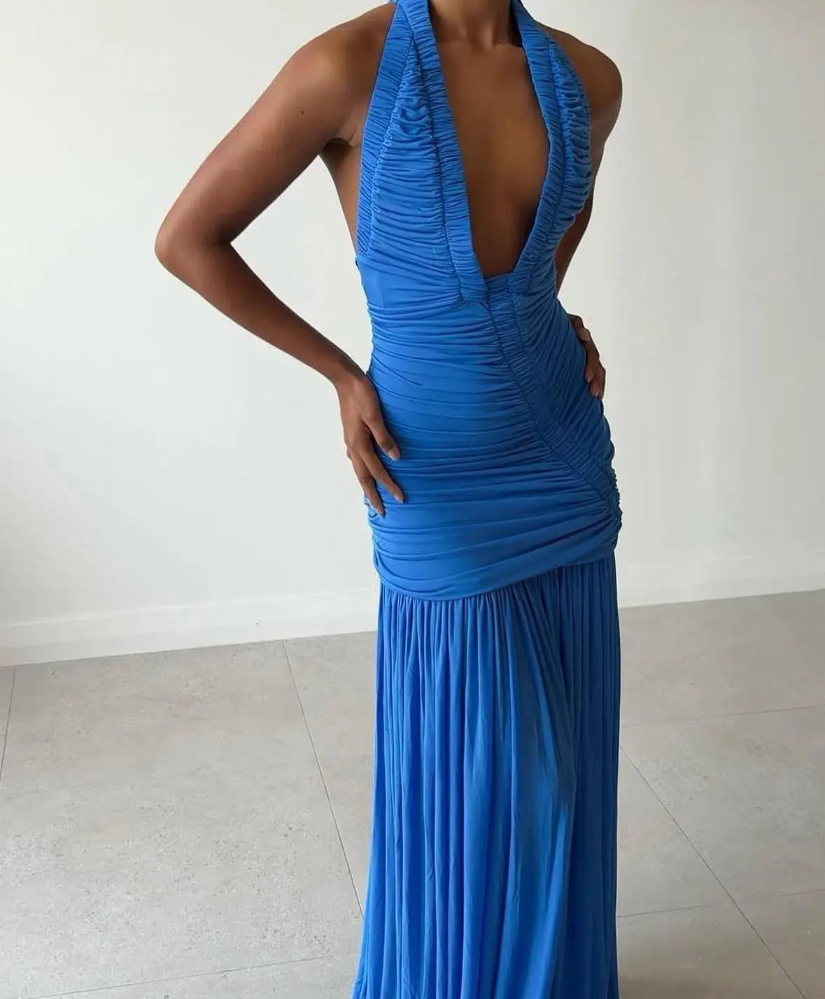 Christopher Esber Orion Gown - Lapis Size 8 - Image 2