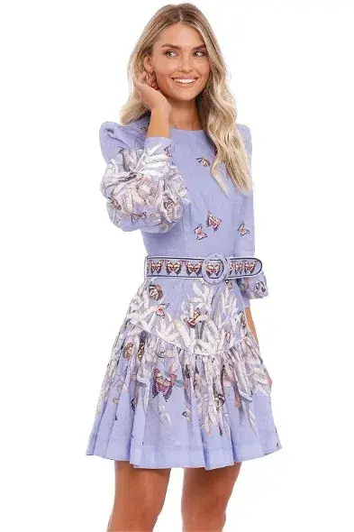 Zimmermann Botanica Belted Mini Dress - Pandanus - Image 2