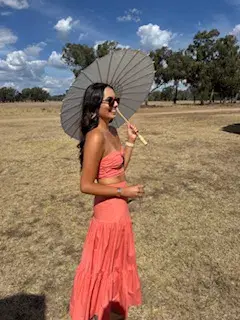 RUNAWAY THE LABEL - AYLA MAXI SKIRT & CROP IN SUNSET SHOWPO - Image 4