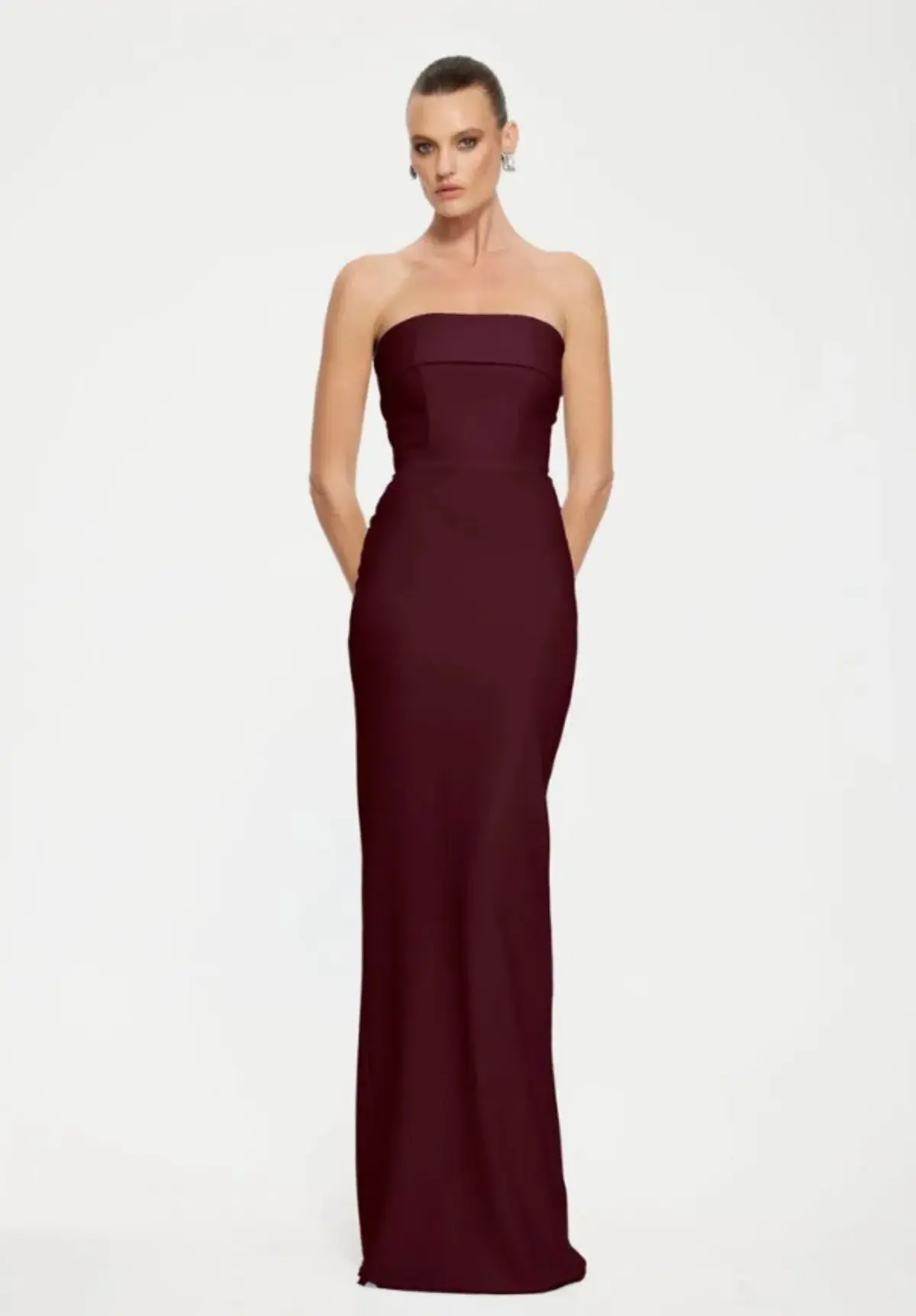 EFFIE KATS Monroe Gown Wine Size 10 (M) - Image 1