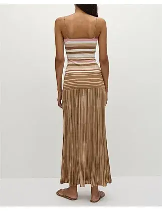 Faithfull The Brand ESENIA KNIT DRESS Brown Size 10 for rent on The Volte - main image