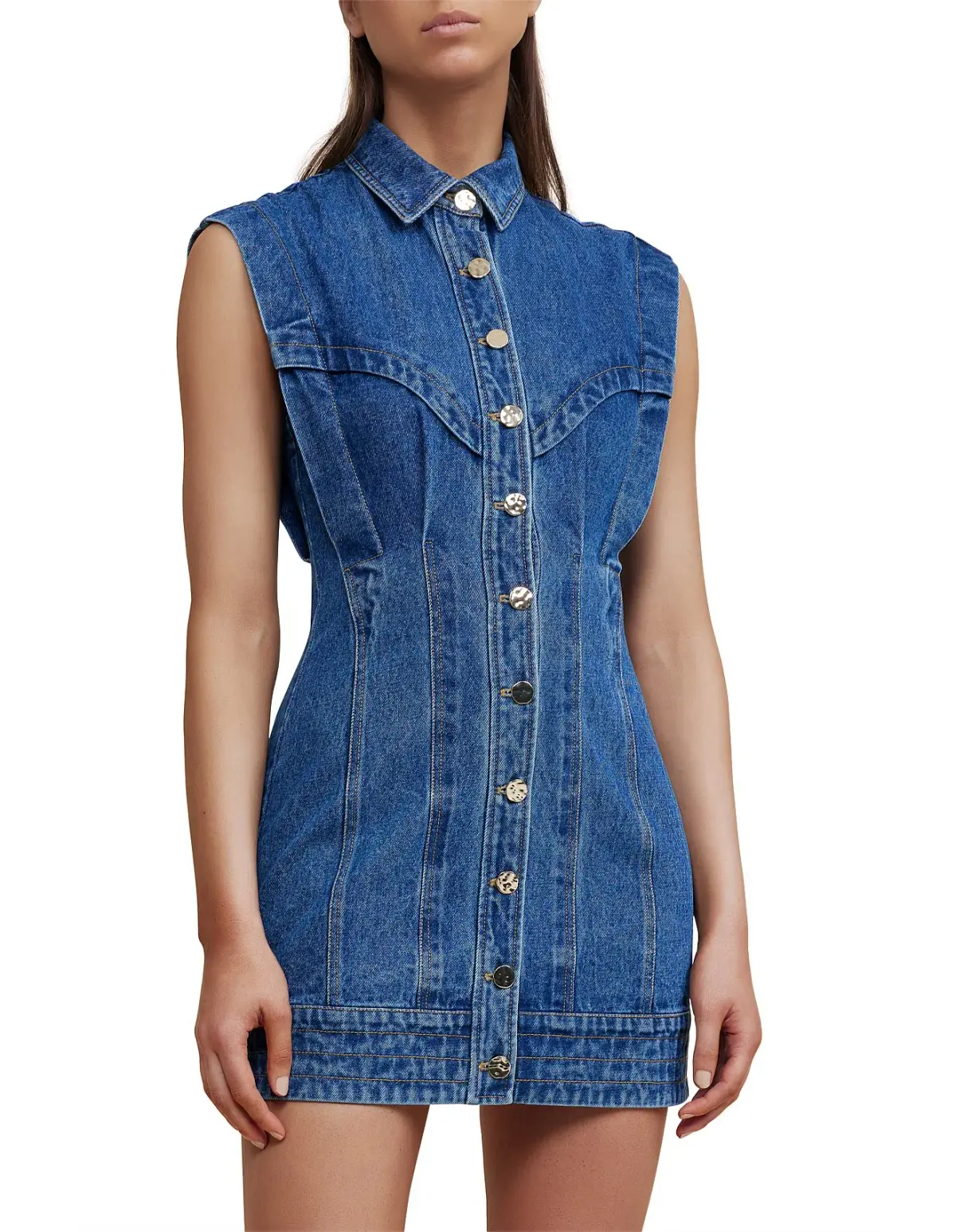 Acler - Taren Denim Mini Dress - Image 5