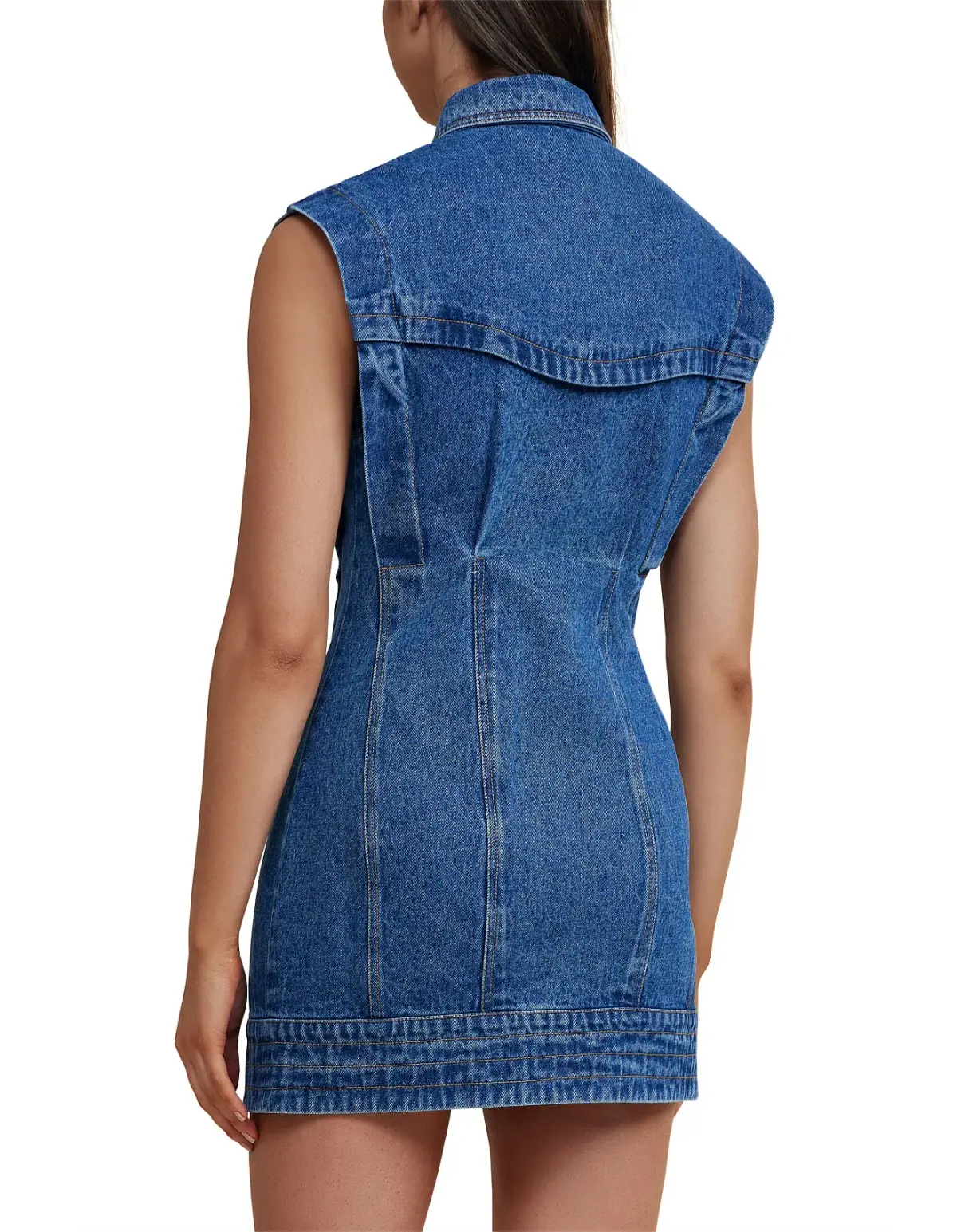 Acler - Taren Denim Mini Dress - Image 3