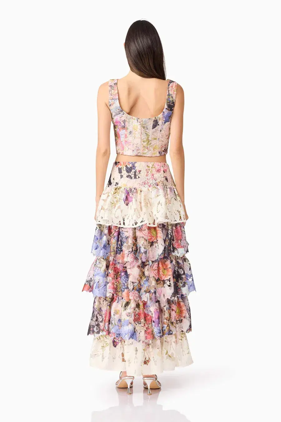 Elliatt Matila Lace Set in Floral Size S - Image 2
