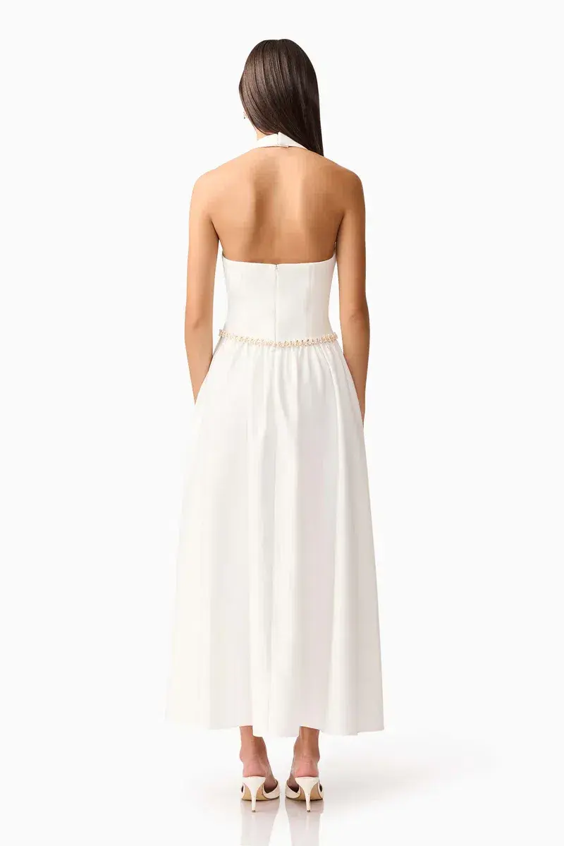 Elliatt Hester Halter Gown in White Size M - Image 3