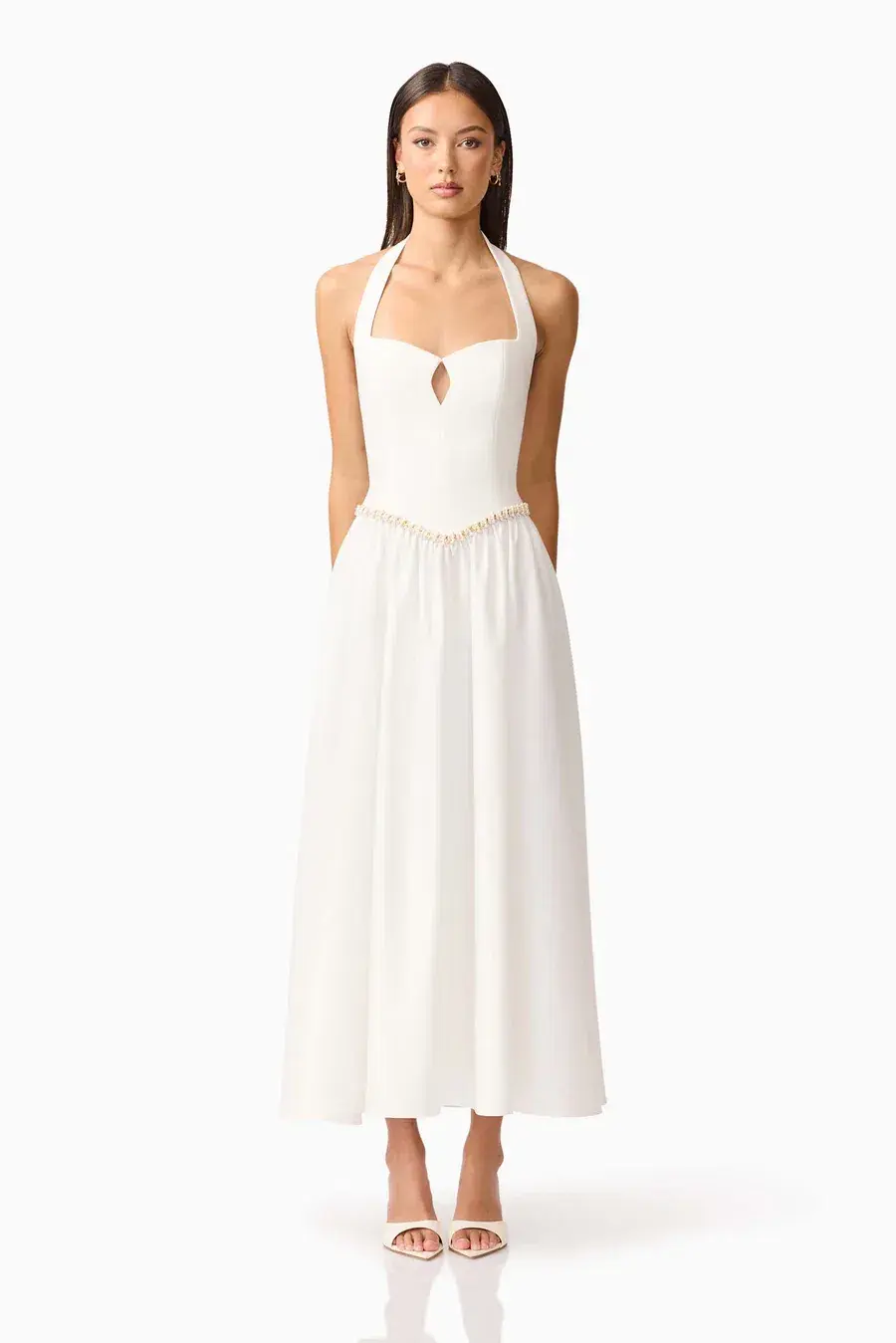 Elliatt Hester Halter Gown in White Size M - Image 1