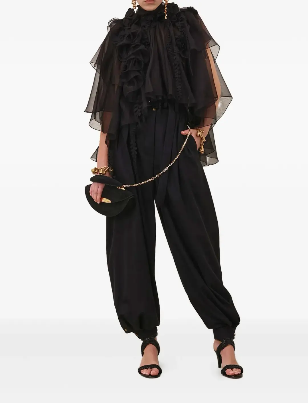 Zimmermann HYPNOTIC APPLIQUE CASCADE TOP, Size 0P/ AU 6 for rent on The Volte - main image