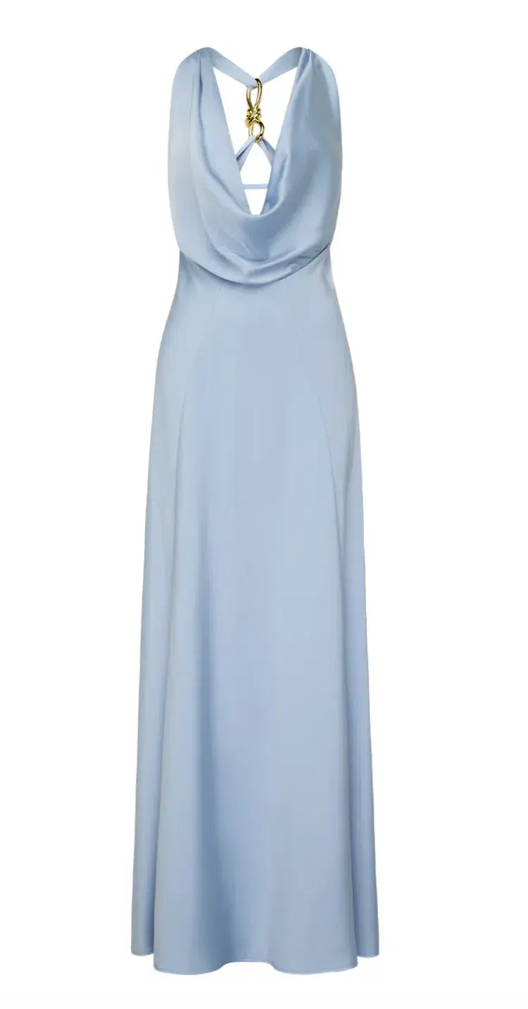 Manning Cartell Charmed Cowl Slip Dress Dove Blue size 10 - Image 5