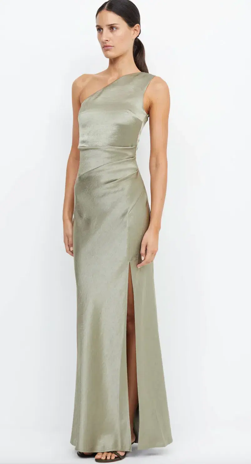 Bec & Bridge The Dreamer Asym Dress Sage Size 8 for rent on The Volte - main image