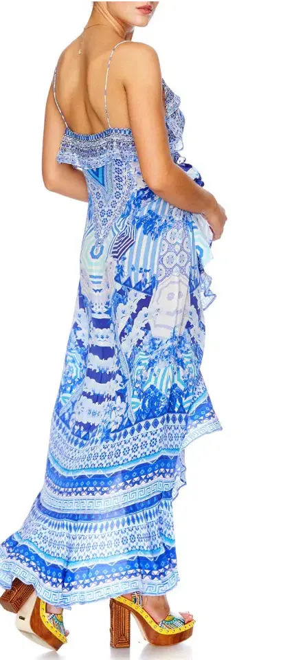 Camilla Blue Spaghetti Strap Dress for rent on The Volte - main image