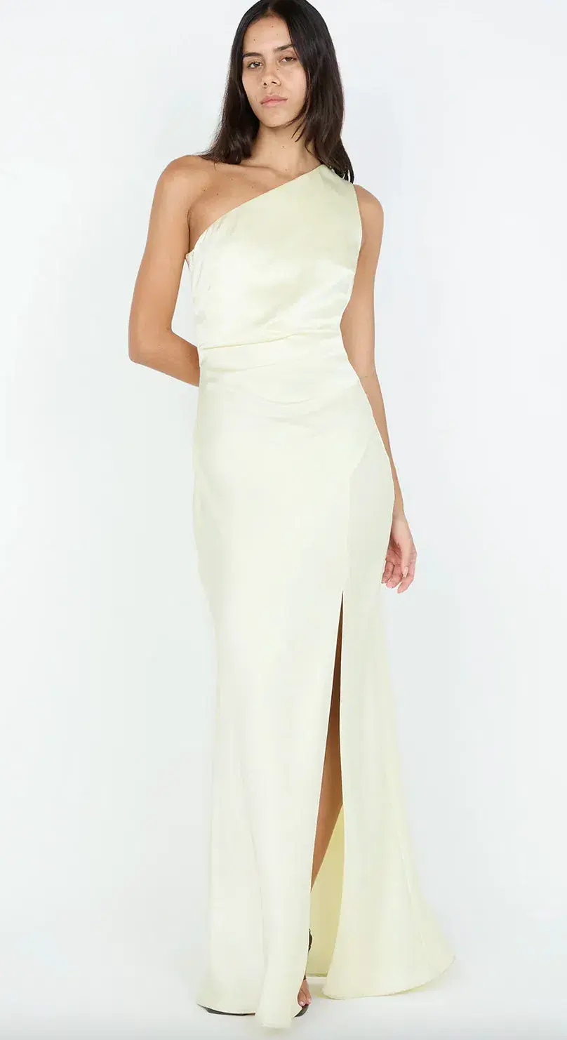 Bec & Bridge The Dreamer Asym Dress Ice Yellow Size 10 for rent on The Volte - main image