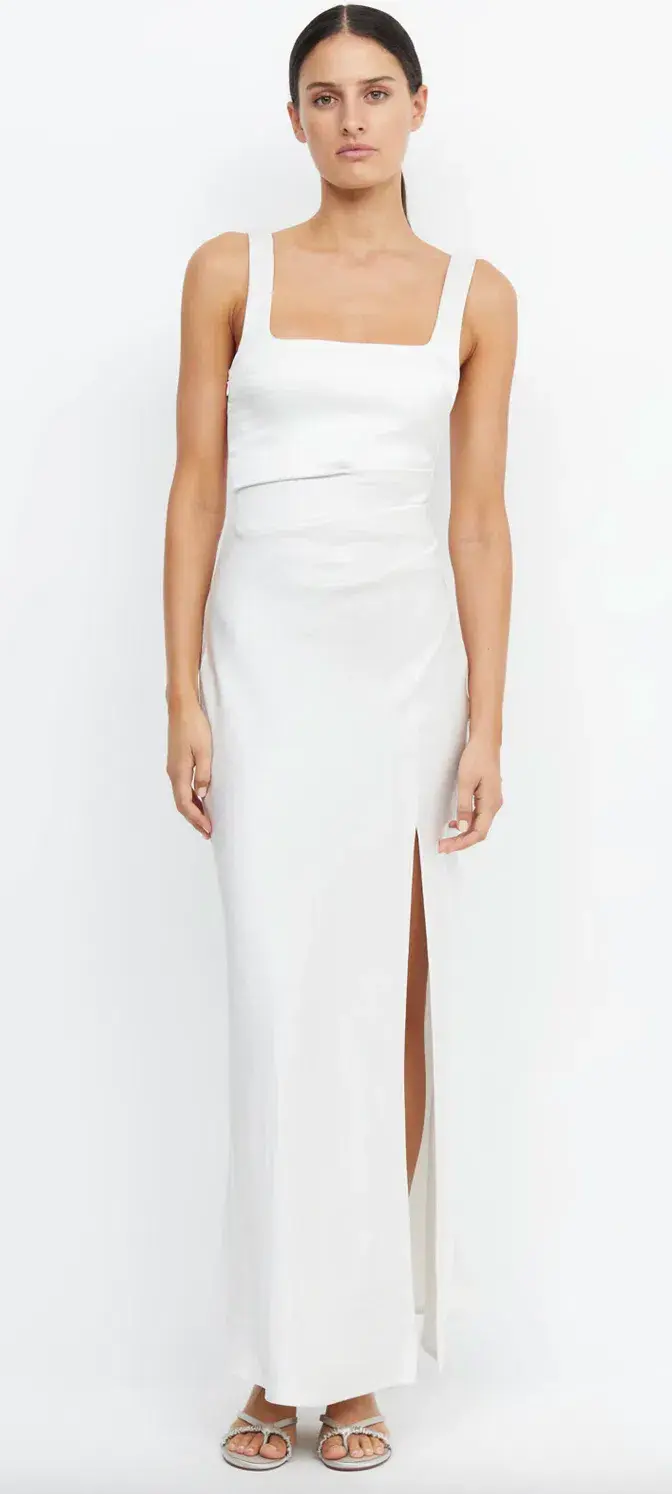 Bec & Bridge The Dreamer Square Neck Dress Ivory Size 10 - Image 1