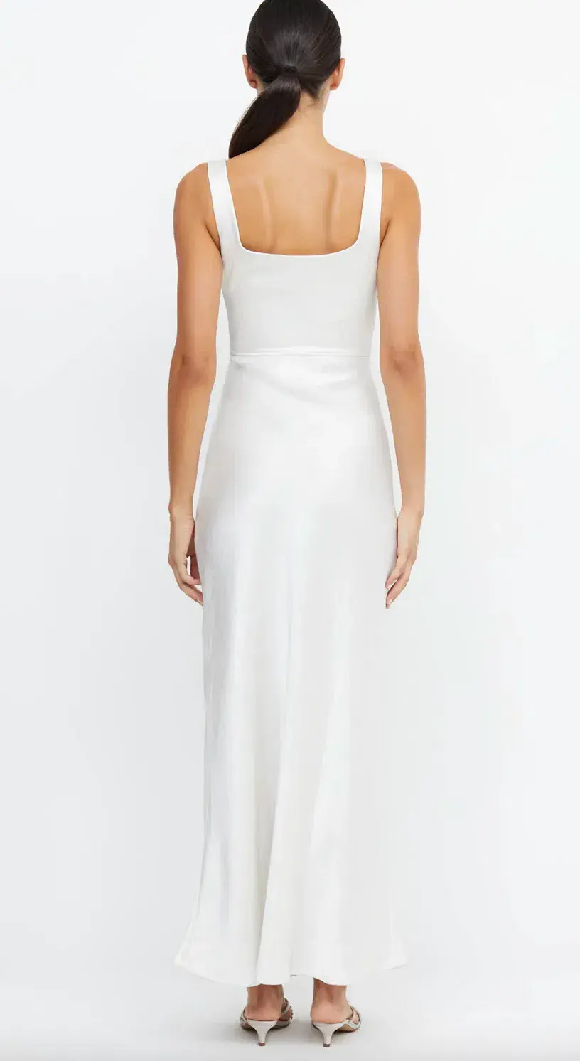 Bec & Bridge The Dreamer Square Neck Dress Ivory Size 10 - Image 2