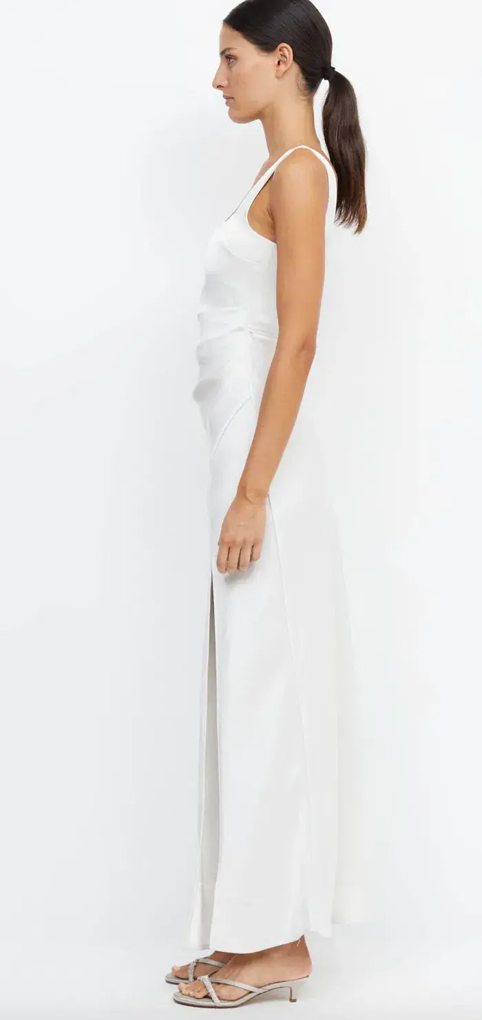 Bec & Bridge The Dreamer Square Neck Dress Ivory Size 10 - Image 4